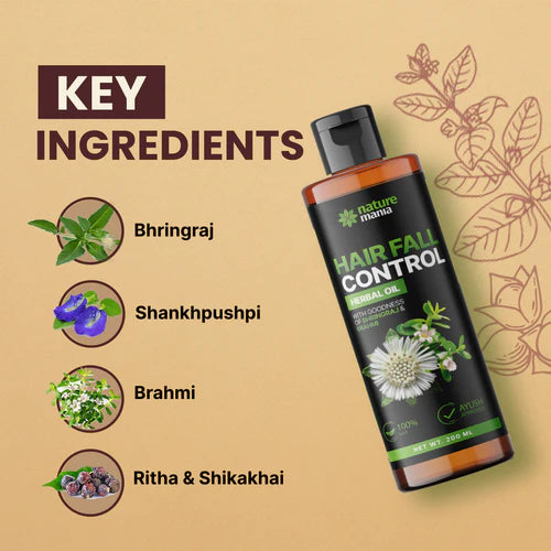 Nature Mania Herbal Hair Oil - 100 ml | Anti Hair fall Ayurvedic Oil