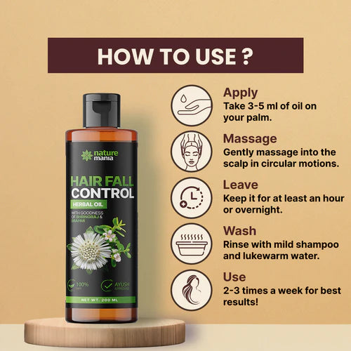 Nature Mania Herbal Hair Oil - 100 ml | Anti Hair fall Ayurvedic Oil