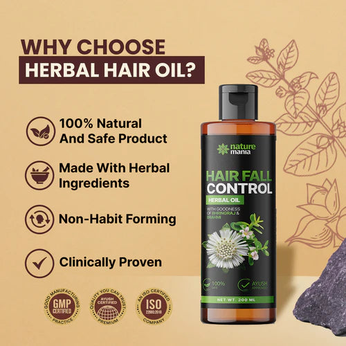 Nature Mania Herbal Hair Oil - 100 ml | Anti Hair fall Ayurvedic Oil